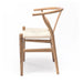 Wishbone Natural Oak Dining Chair with Natural Rope Seat 3