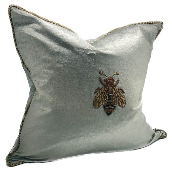 Sanctuary Cushion Cover - Hand Embroided - Platinum/Gold IH6005
