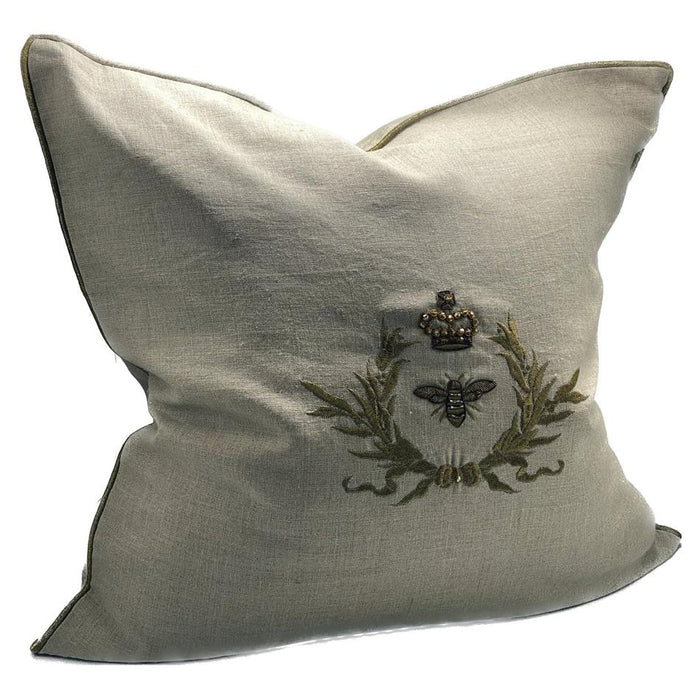 Rembrandt Sanctuary Cushion Cover - Hand Embroided - Natural IH6006