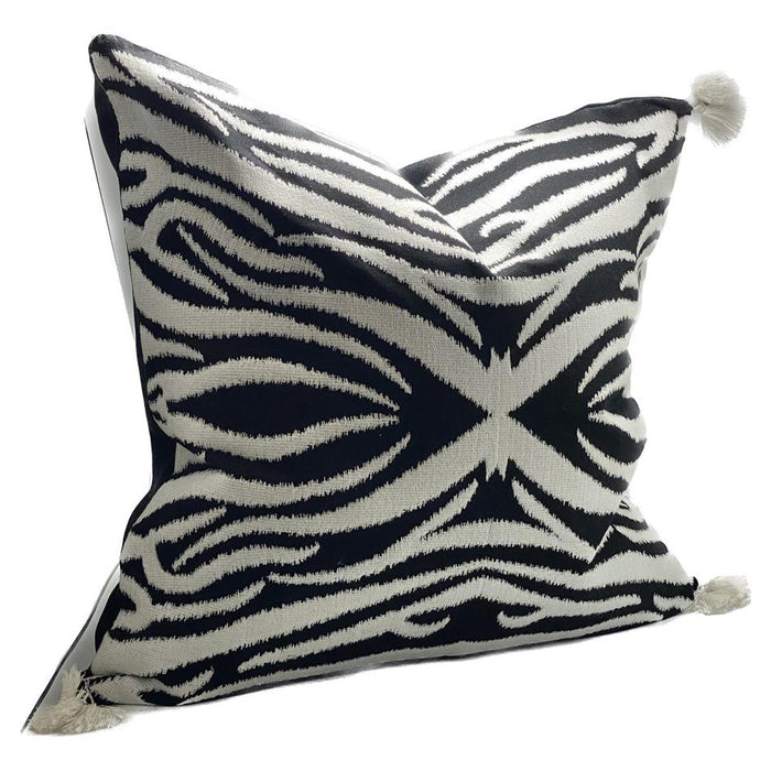 Sanctuary Cushion Cover - Hand Embroided - Black/White IH6009