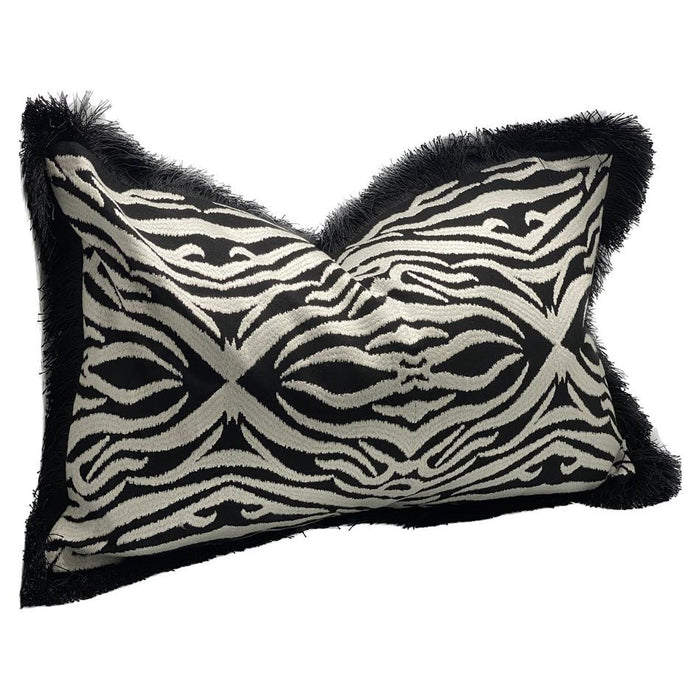 Sanctuary Cushion Cover - Hand Embroided - Black/White IH6010