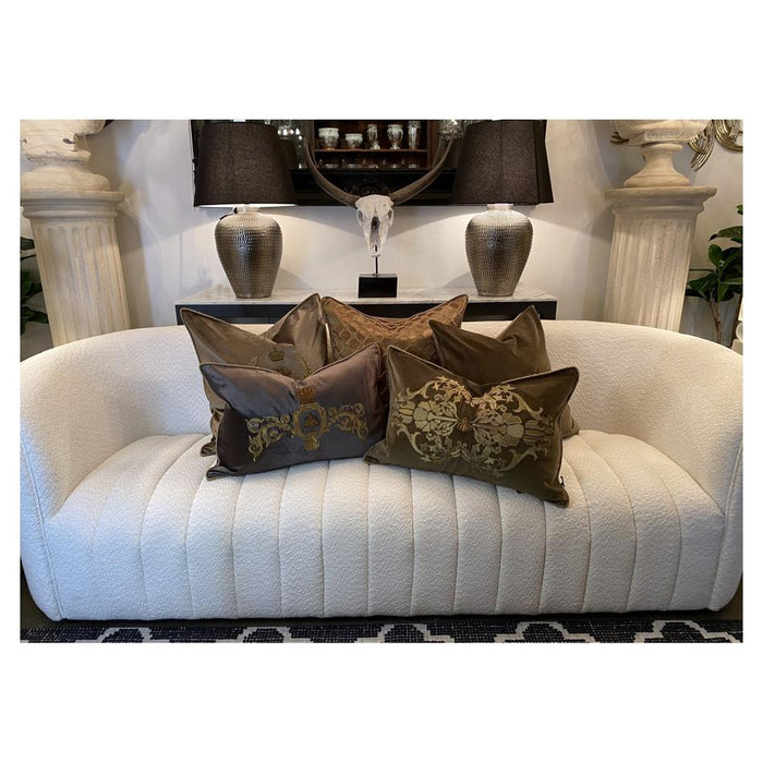 Sanctuary Cushion Cover - Hand Embroided - Charcoal/Gold IH6014