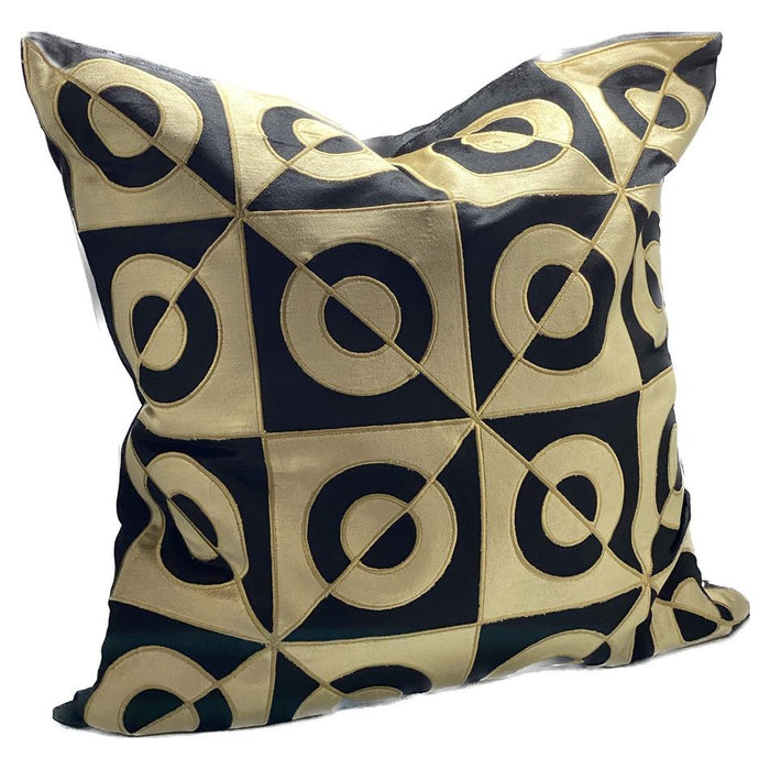 Sanctuary Cushion Cover - Hand Embroided - Gold/Black IH6024