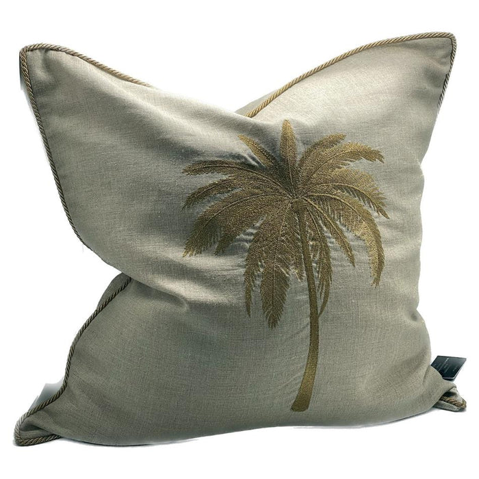 Sanctuary Cushion Cover - Hand Embroided - Natural/Gold IH6026