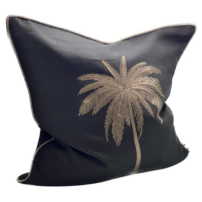 Sanctuary Cushion Cover - Hand Embroided - Black/Gold IH6027