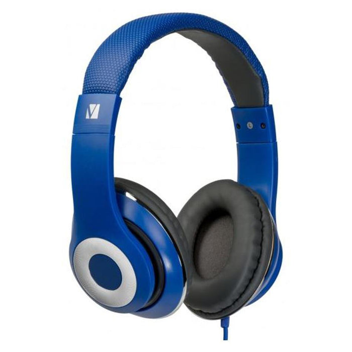 Verbatim Classic Stereo Headphones With Microphone Blue IP726