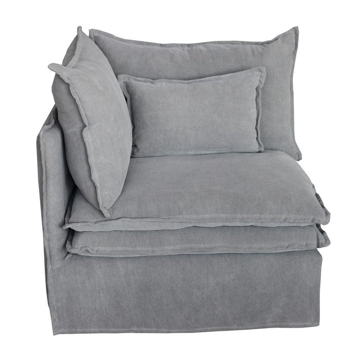 Rembrandt Malta Double Cushion Sectional Corner Left - Grey KB9036L