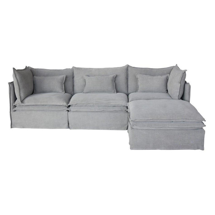 Malta Double Cushion Sectional Middle 1 Seater - Grey KB9037