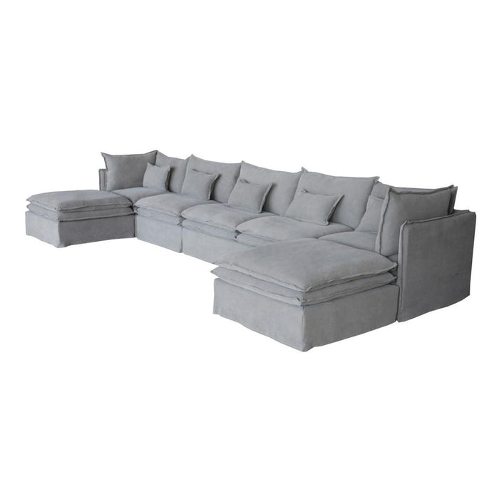 Rembrandt Malta Double Cushion Sectional Ottoman - Grey KB9039