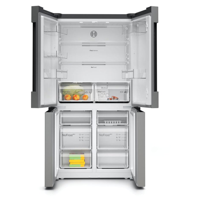 Bosch Series 4, French Door Bottom freezer, 183 x 90.5 cm, Stainless steel KFN96VPEAA