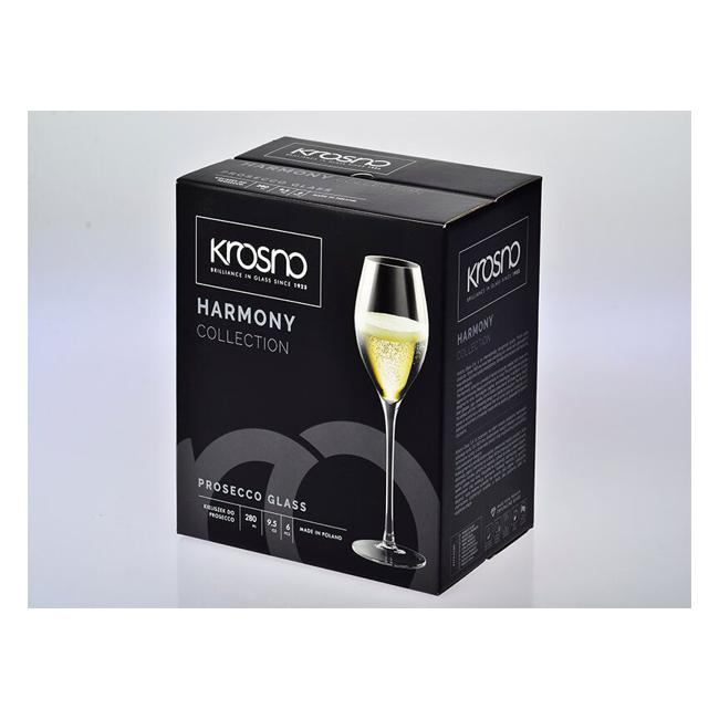 Krosno Harmony Prosecco Glass 280ml 6pc Gift Boxed KR0262