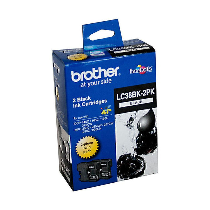 Brother LC38 Black Twin Pack LC38BK2PK