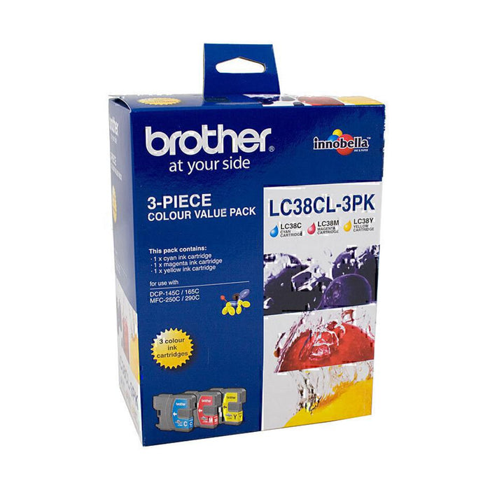 Brother LC38 CMY Colour Pack LC38CL3PK