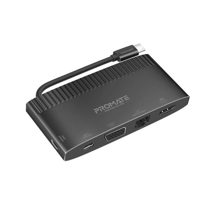 Promate 6-In-1 Usb Multi Port Hub With Usb-C Connector