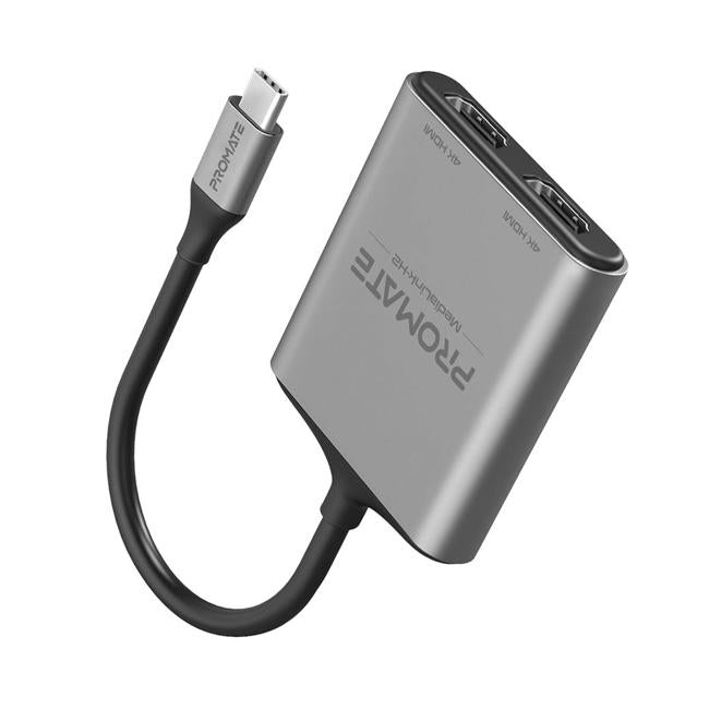 Promate 4K Usb-C Connector To Dual Hdmi Adapter.