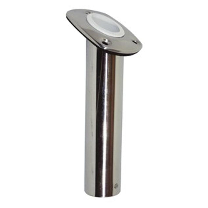 Oval Top Rod Holders - Stainless Steel Standard Angled MJE120