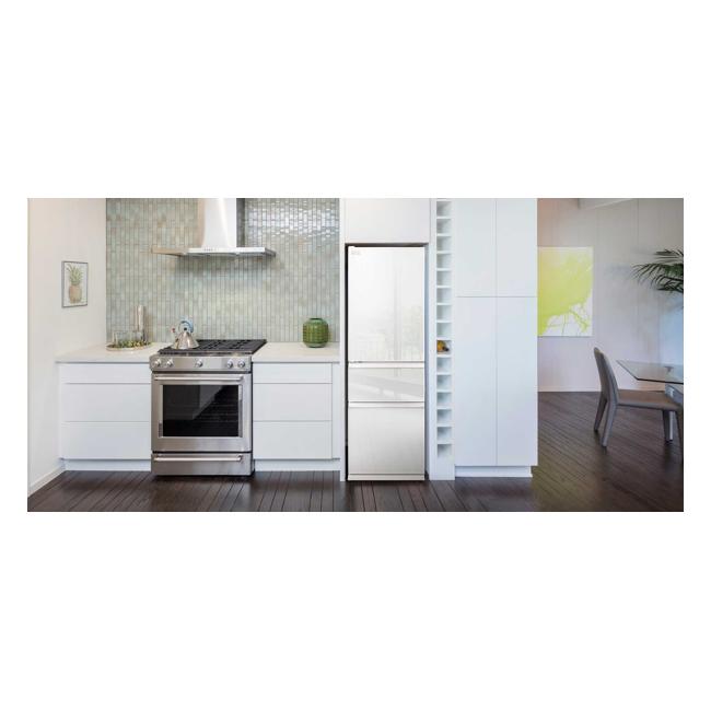 Mitsubishi Classic CX White Glass Multi Drawer Fridge MRCGX328ERGWHA