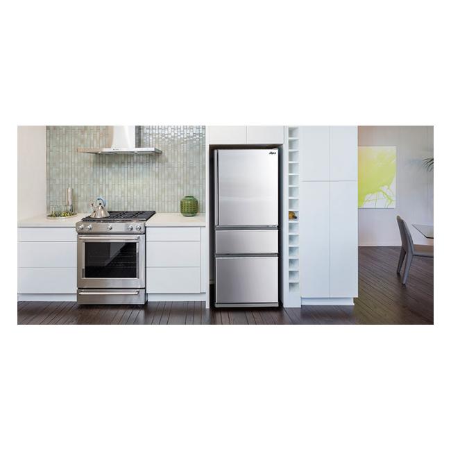 Mitsubishi Large Capacity CX Black Stainless Steel Multi Drawer Fridge MRCX450ERBSTA