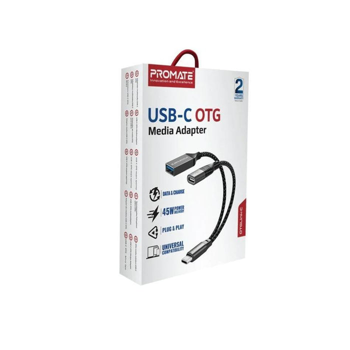 Promate Otg Media Adapter With With Usb-C Input