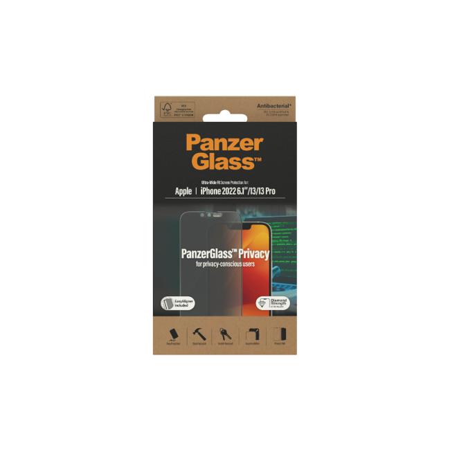 PanzerGlass UltraWide Fit Privcy AB w/ Aligner iPhone 14