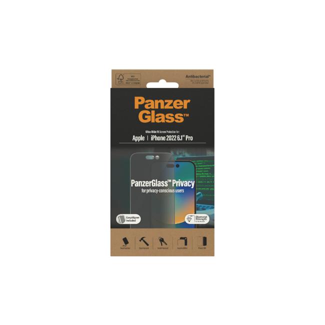PanzerGlass UltraWide Fit Privcy AB w/Aligner iPhone 14 Pro