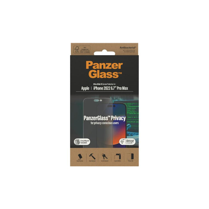 PanzerGlass Ultrawide Fit Privcy W/Aligner Iphone 14 Pro Max P2786