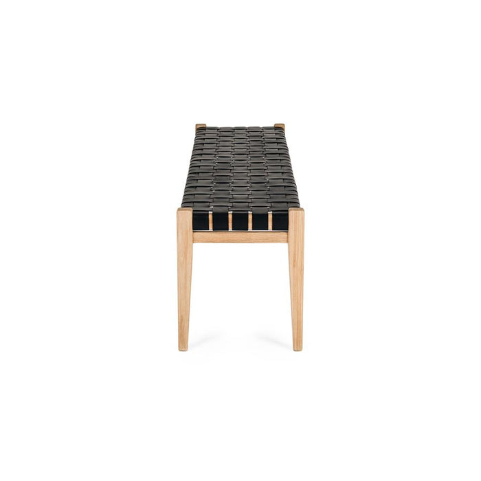 Furniture By Design Indo Woven Bench 150 Black PLINBENWB