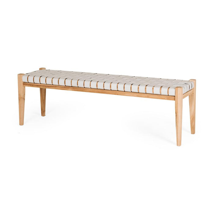 Furniture By Design Indo Woven Bench 150 Duck Egg PLINBENWG