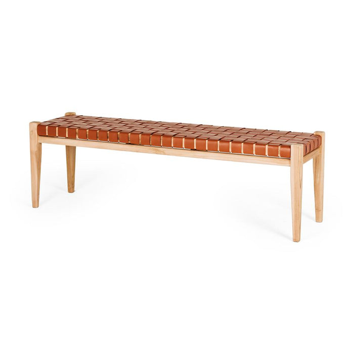 Furniture By Design Indo Woven Bench 150 Tan PLINBENWT