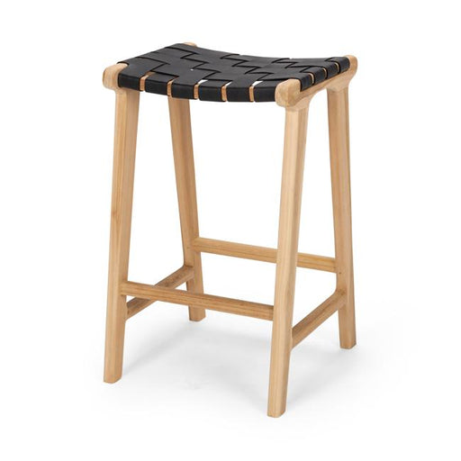Indo Woven Barstool Black 1