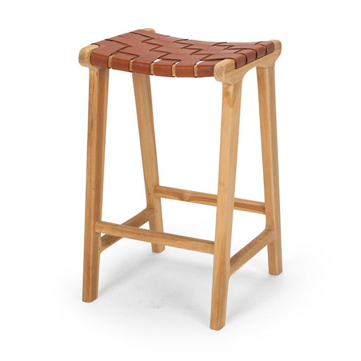 Indo Woven Barstool Tan 1