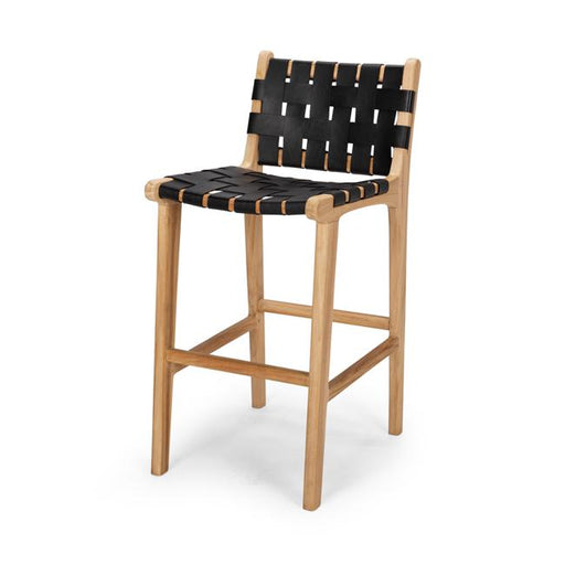 Indo Woven Highback Barstool Black 1