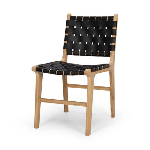 Indo Woven Dining Chair Black 1