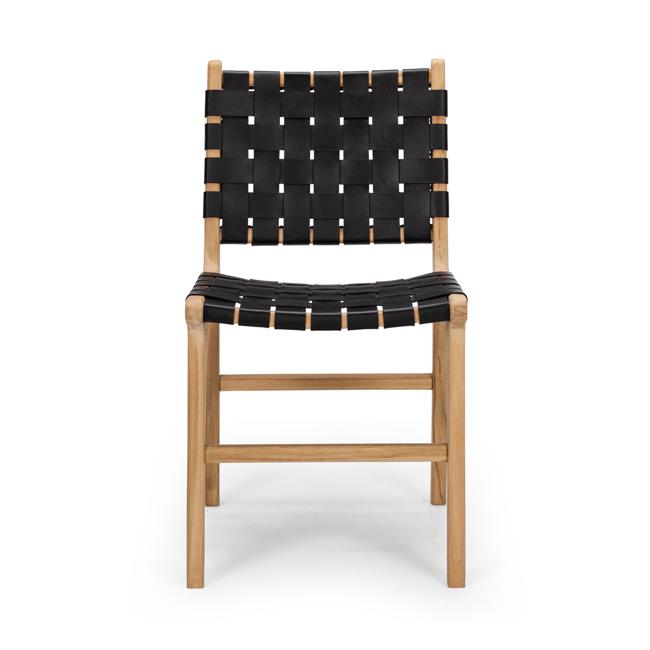 Indo Woven Dining Chair Black 4