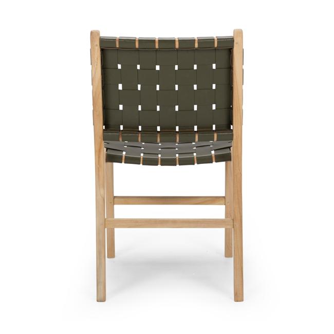 Indo Woven Dining Chair Olive 3