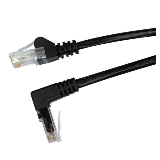 Dynamix 0.5-2m Cat6 Black UTP Right Angled Patch Lead