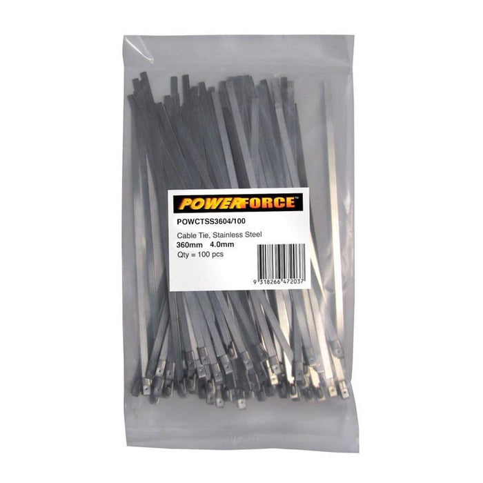 Powerforce Cable Tie 316Ss 360Mm X 4.6Mm 100Pk
