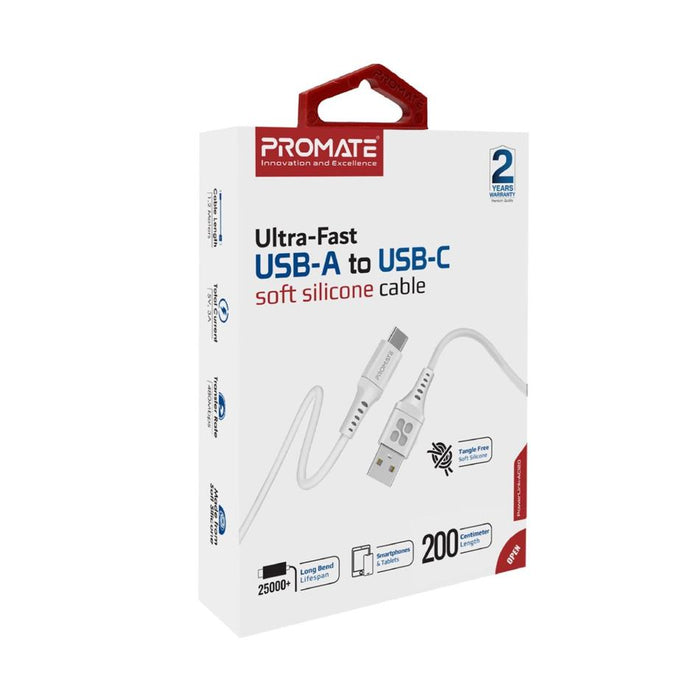 Promate 2M Usb-A To Usb-C Data & Charge Cable