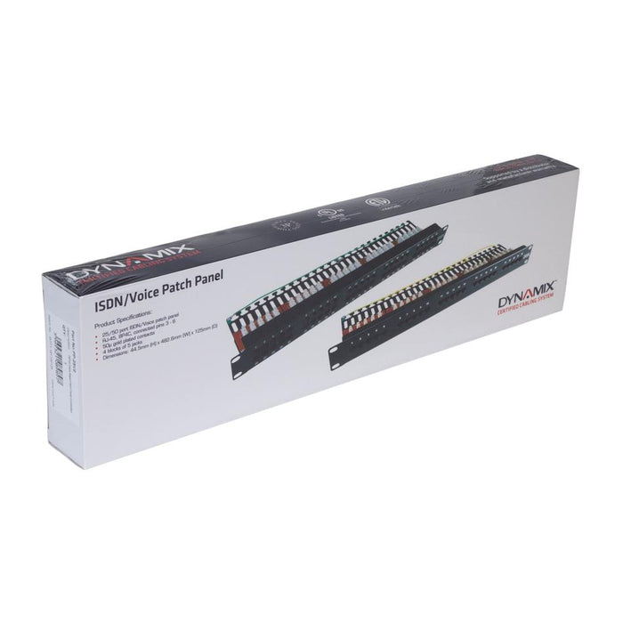Dynamix 25 Port 19' Voice Rated Patch Panel Unshielded PP-25V2