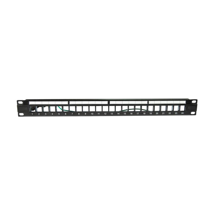 Dynamix Horizontal 19 1Ru Unloaded 24 Port Stp Patch Panel, PP-UKSTP-24RMB