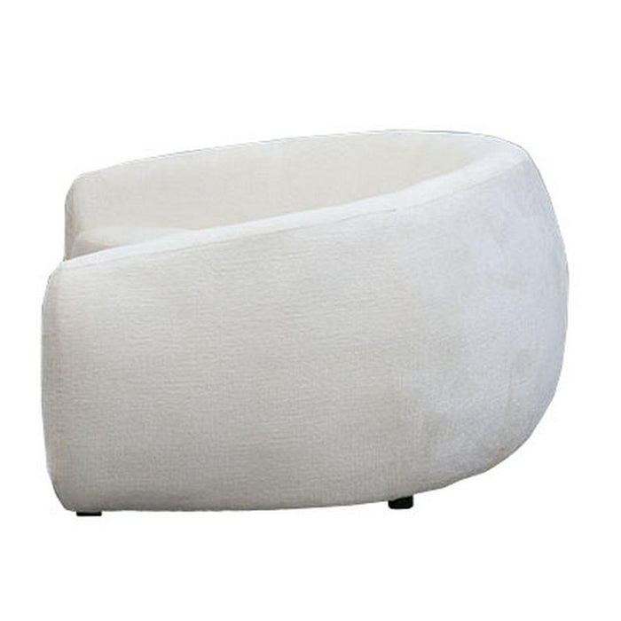 Rembrandt Ormond Curved 3.5 Seater W/White Boulce Fabric PR2067