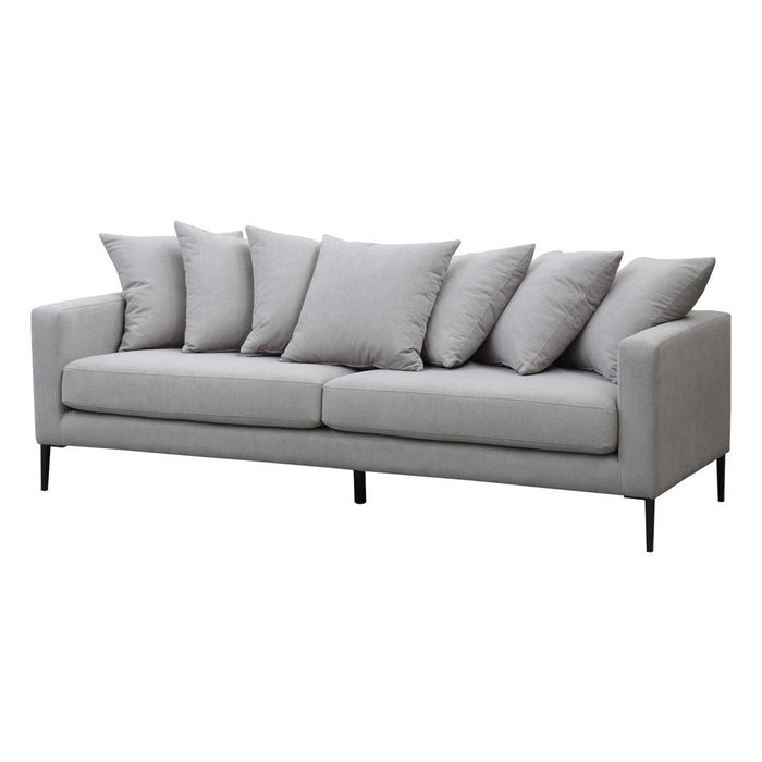 Rembrandt Capri 3 Seater Sofa W/ 7 Scatter Cushions Grey PR2068