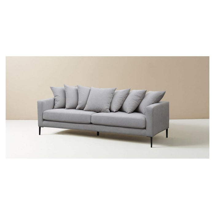 Rembrandt Capri 3 Seater Sofa W/ 7 Scatter Cushions Grey PR2068