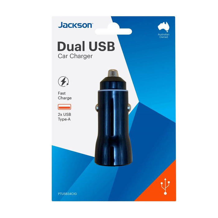 Jackson 3.4A Dual Port In-Car Phone Charger PTUSB34CIG