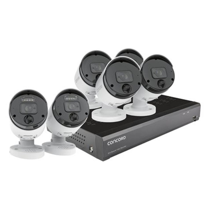 8 Channel 4K Nvr Kit With 4 X 4K Pir And 2 X 4K Floodlight Ip Cameras