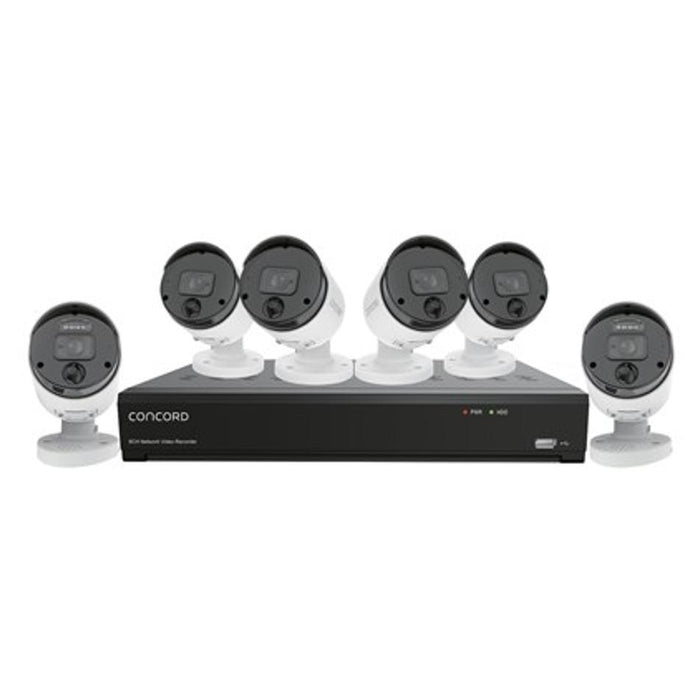 8 Channel 4K Nvr Kit With 4 X 4K Pir And 2 X 4K Floodlight Ip Cameras