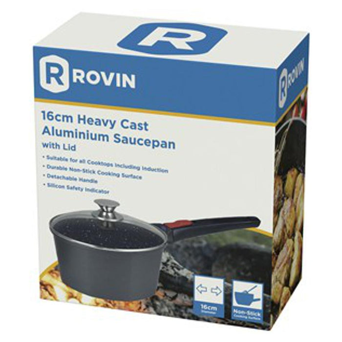 Induction Saucepan 16Cm With Removeable Handle & Lid RCC237