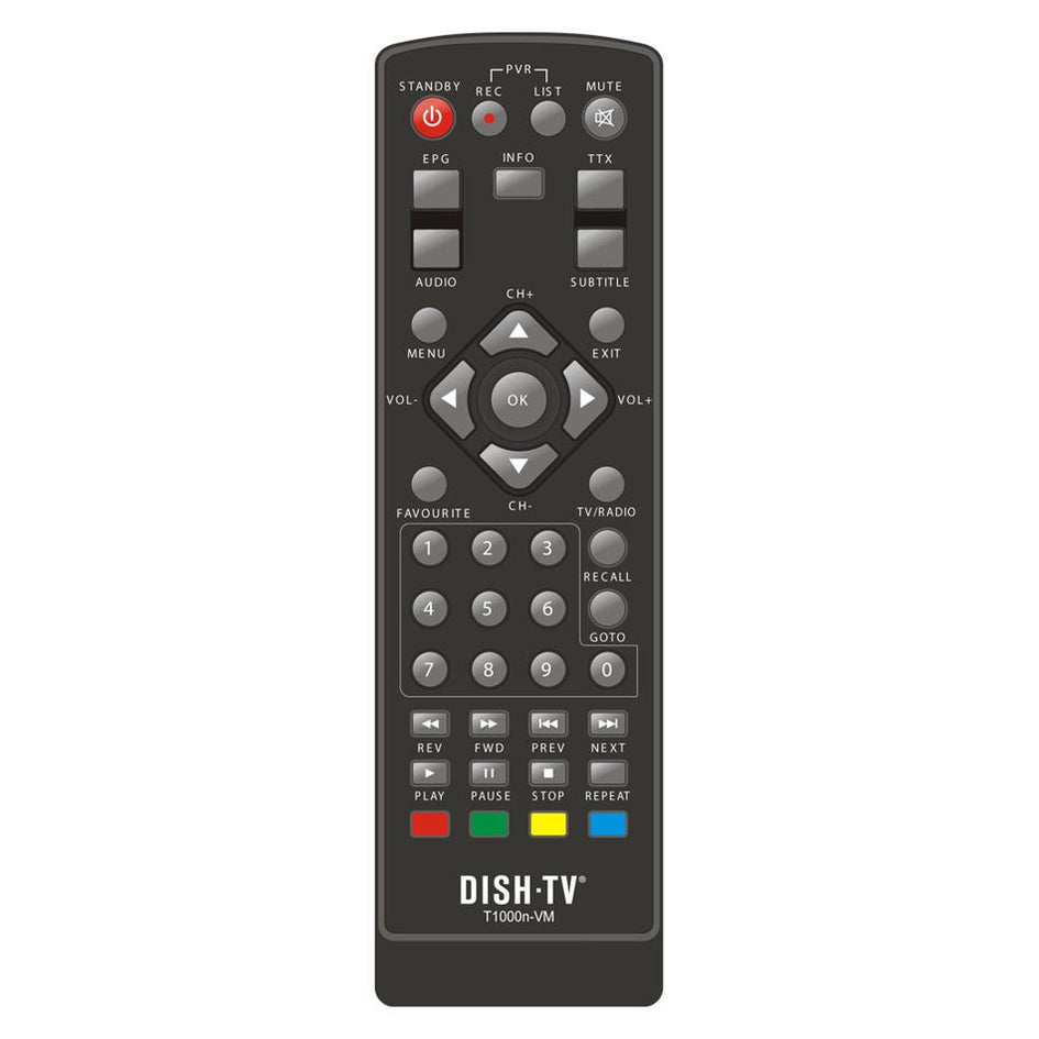 DishTV Remote Control for Dish TV T1000n-VM REMT1000N-VM — Folders