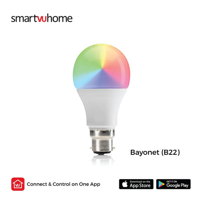 DishTV SmartVU Home Smart Bulb - 9w RGB Colour & Cool - Warm White (Wifi-B22) RGBB22