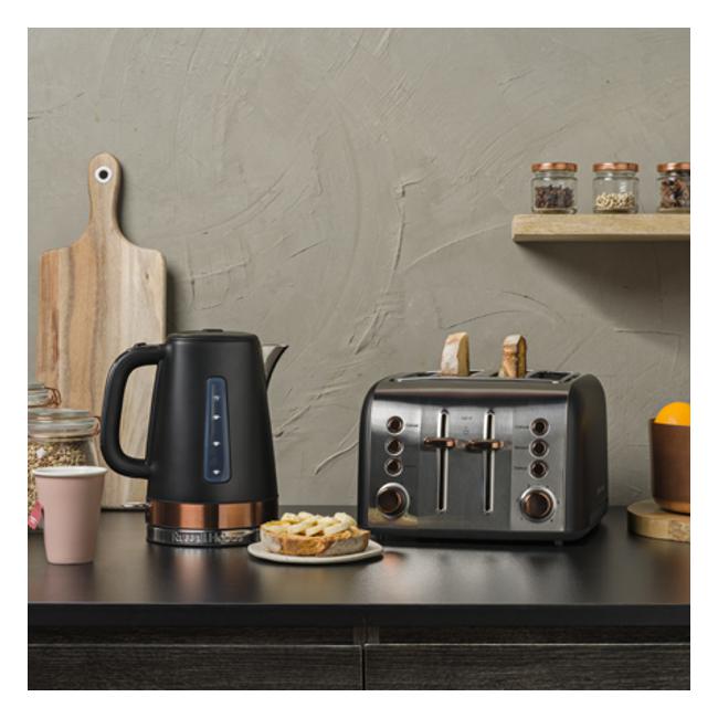 Black And Copper Kettle And Toaster Copper Kettle Russell Hobbs